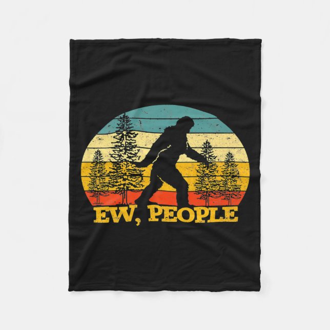 Couverture Polaire Ew People Bigfoot Sasquatch Camng Love Distresse  (Devant)