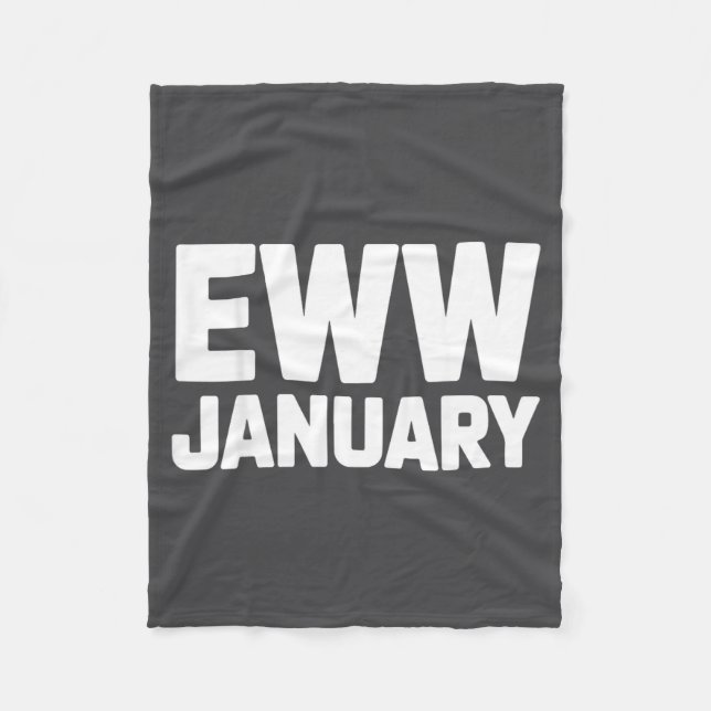 Couverture Polaire Eww January Funny New Year Winter Mood Meme  (Devant)