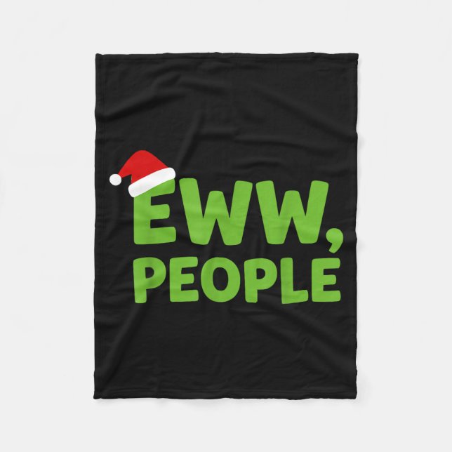 Couverture Polaire Eww People Santa Hat Funny Christmas Men Women  (Devant)