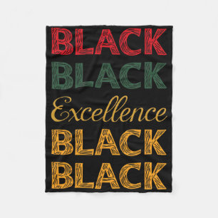 Couverture Polaire Excellence Noire Afro Mois de l'Histoire Noire Mot