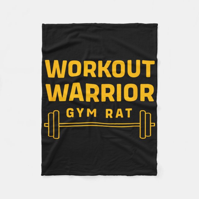 Couverture Polaire Exercice Guerrier Bodybuilding Funny Gym Rat (Devant)