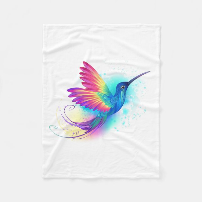 Couverture Polaire Exotic Rainbow Hummingbird (Devant)