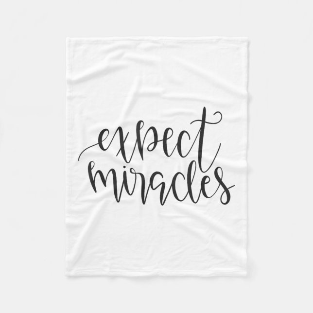 Couverture Polaire Expect Miracles Insrational Motivational Quote  (Devant)