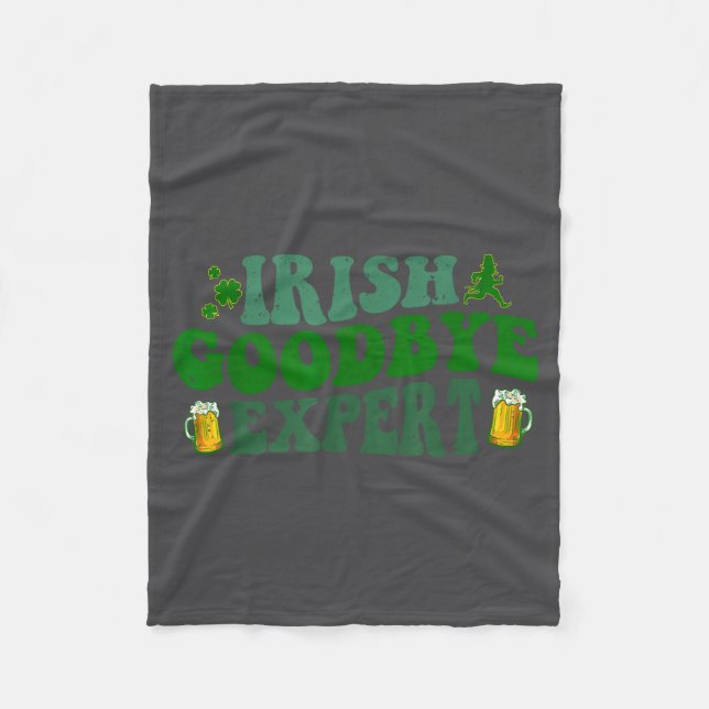 Couverture Polaire Expert d'adieu irlandais drôle Saint Patrick drôle (Devant)