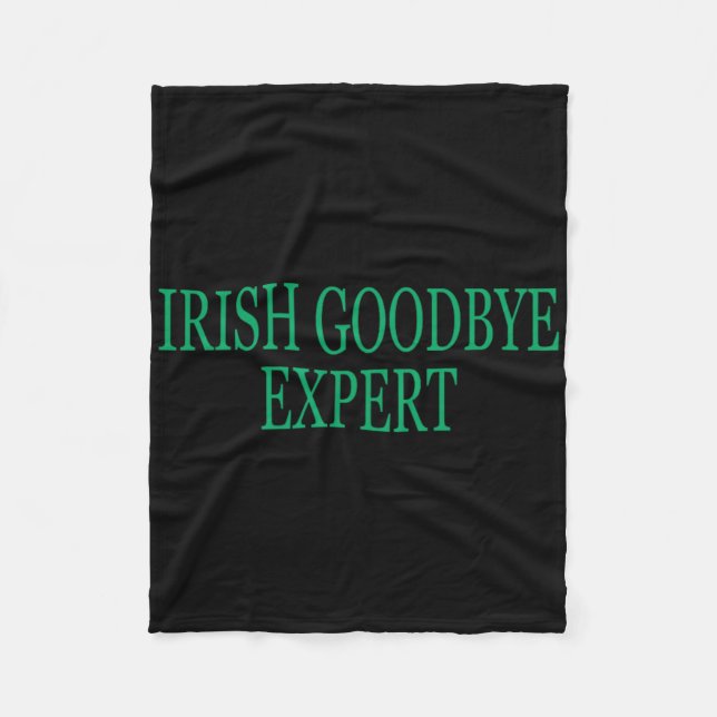 Couverture Polaire Expert en adieu irlandais drôle St Patrick _1  (Devant)