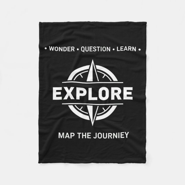 Couverture Polaire Explore Wonder Question Learn Map The Journey  (Devant)