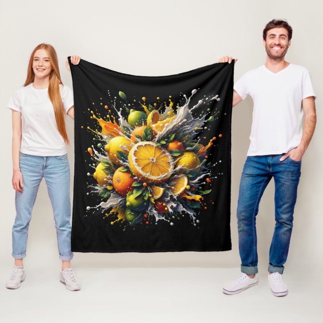 Couverture Polaire Explosion de Citrus (En situation)