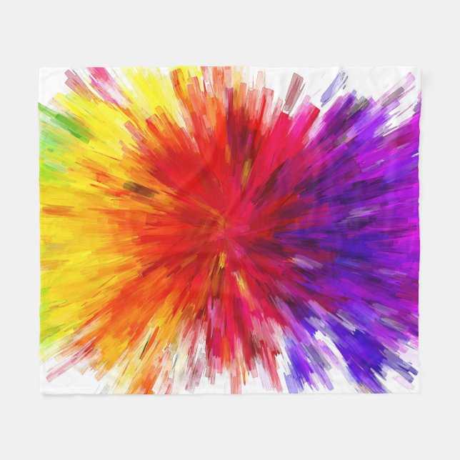 Couverture Polaire Explosion de couleur (Devant (Horizontal))