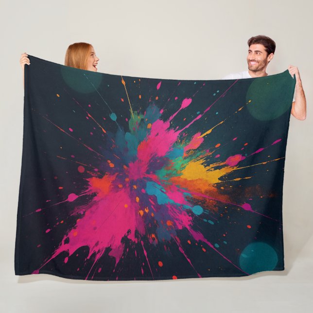 Couverture Polaire explosion des couleurs (En situation)