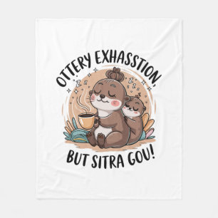 Couverture Polaire Expression de l'Otterie mignonne Sloth et Baby