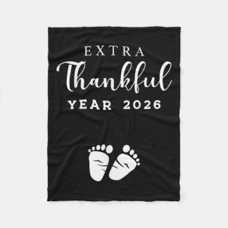 Couverture Polaire Extra Thankful Year 2026 Baby Footprint Annonce