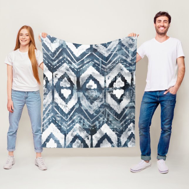 Couverture Polaire Extraction d'Indigo - Géométrique (En situation)