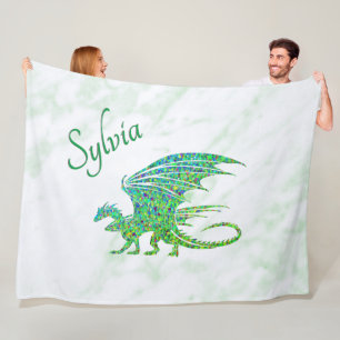 Couverture Polaire Extraordinaire Mosaic Green Dragon Personnel