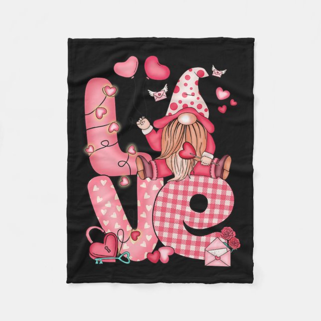 Couverture Polaire Extraordinaire Saint Valentin Amour Gnome Saint Va (Devant)