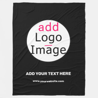 Couverture Polaire Extravagant Business Chic Personnalisé Noir Grand