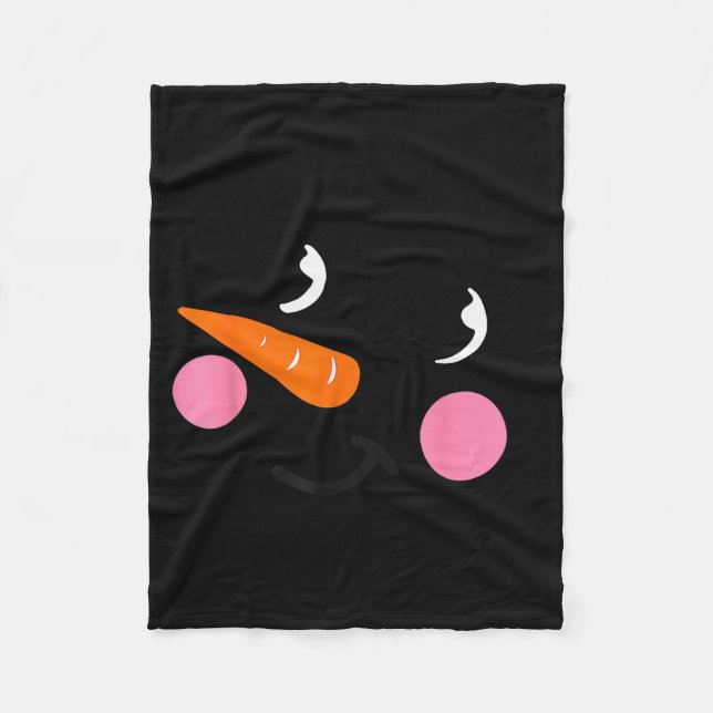 Couverture Polaire Eyelashes Christmas Outfit Snowman Face Costume Gi (Devant)