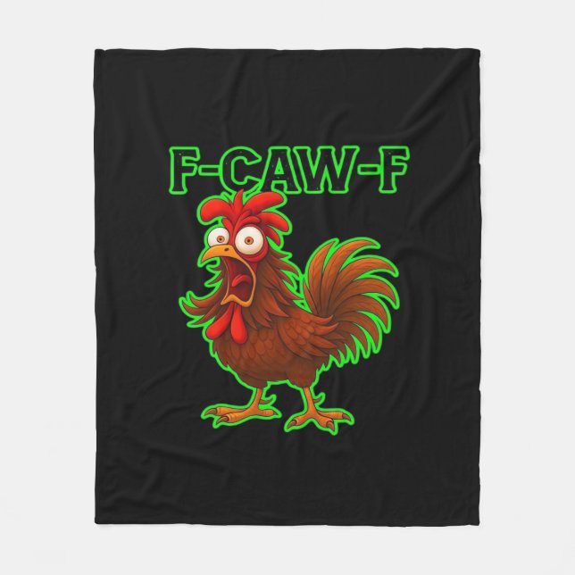 Couverture Polaire F-Caw-F Chicken Classic Retro Graphic (Devant)