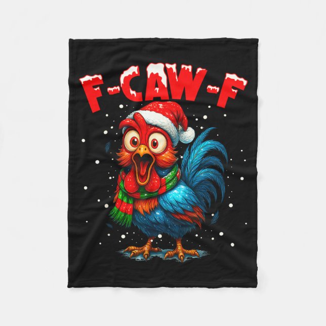 Couverture Polaire F-caw-f Chicken Fcawf Rooster Coffee Christmas Fca (Devant)