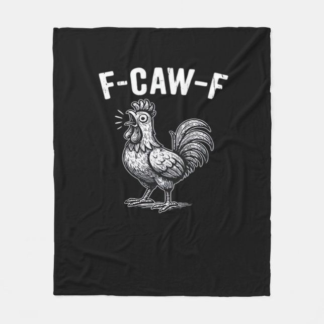 Couverture Polaire F-Caw-F Chicken Retro Graphic (Devant)