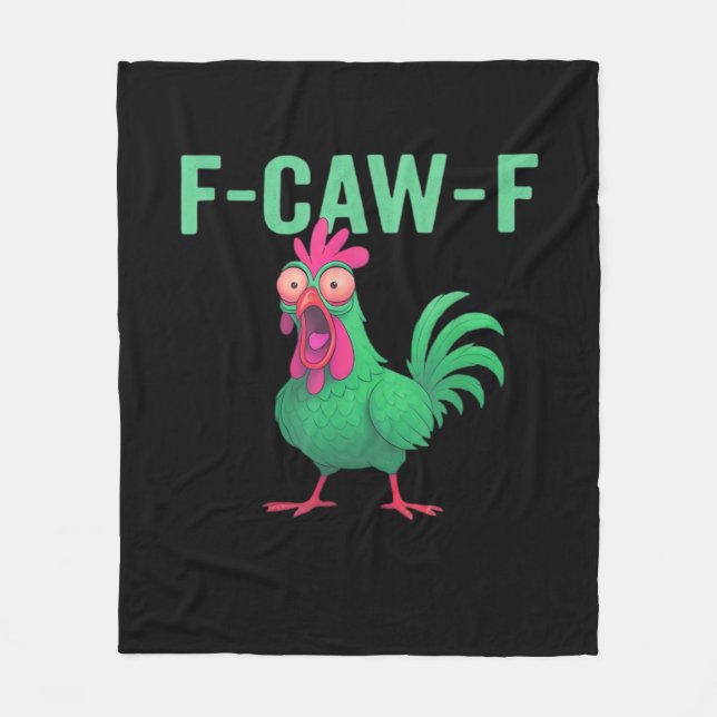 Couverture Polaire F-Caw-F Chicken Vintage Style (Devant)