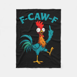 Couverture Polaire F Caw F Coq Oiseau Drôle Fcawf Chasseur de Poulets