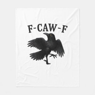 Couverture Polaire F-Caw-F Corbeau F-Caw-F Corneille Halloween Drôle