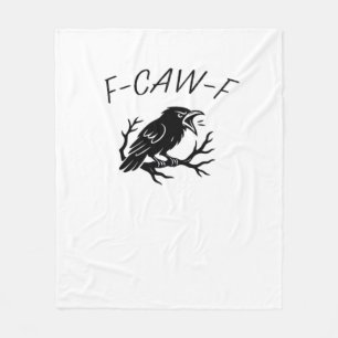 Couverture Polaire F-Caw-F Corbeau furieux Corbeau drôle Humour gothi