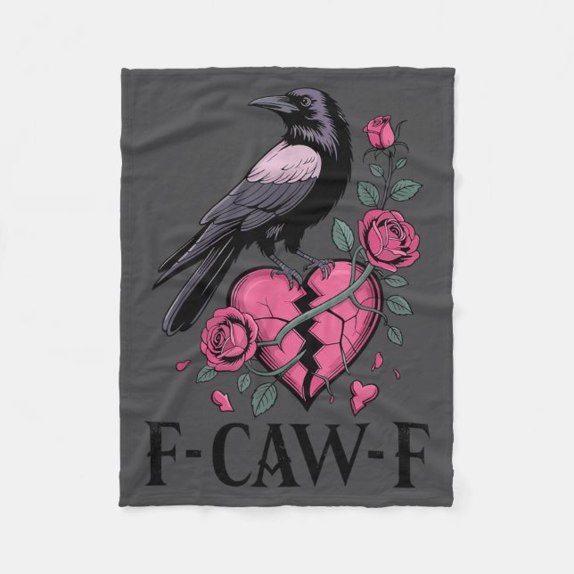 Couverture Polaire F Caw F Crow Anti Valentine's Day Dark Gothic Brok (Devant)