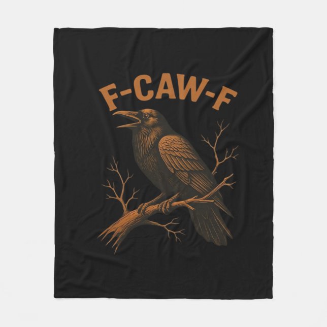 Couverture Polaire F-Caw-F Crow Funny Crow Lover Humor Bird Classic (Devant)