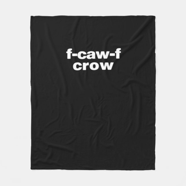 Couverture Polaire F-Caw-F Crow Funny Crow Retro Classic (Devant)