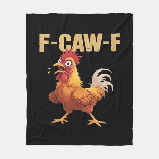 Couverture Polaire F-Caw-F Crow Gothic Funny Humor (Devant)