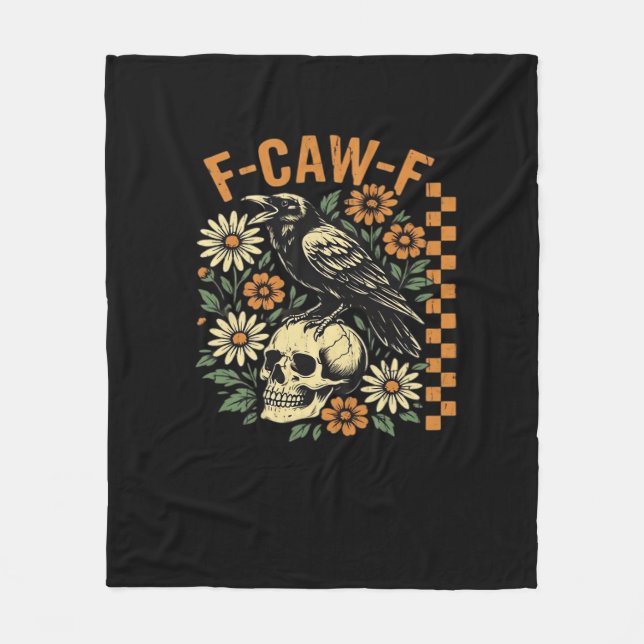 Couverture Polaire F-Caw-F Crow Vintage Graphic (Devant)