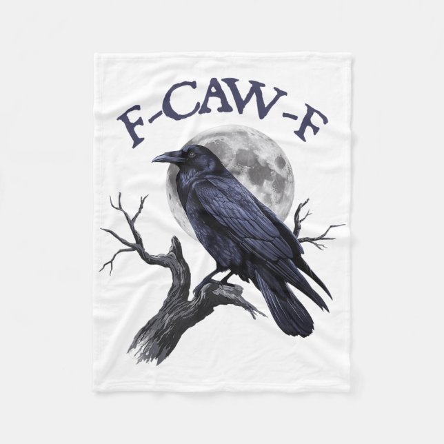Couverture Polaire F-caw-f Funny Black Bird Black Crow (Devant)