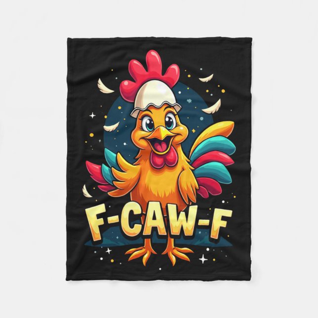 Couverture Polaire F Caw F Funny Chicken Humor F Caw F Quote Rooster  (Devant)
