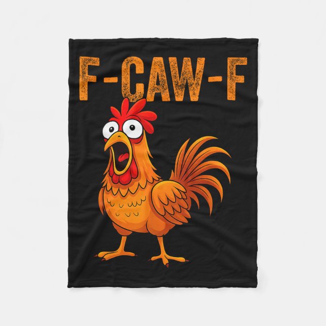Couverture Polaire F-caw-f Funny Chicken Humor F-caw-f Quote Rooster  (Devant)