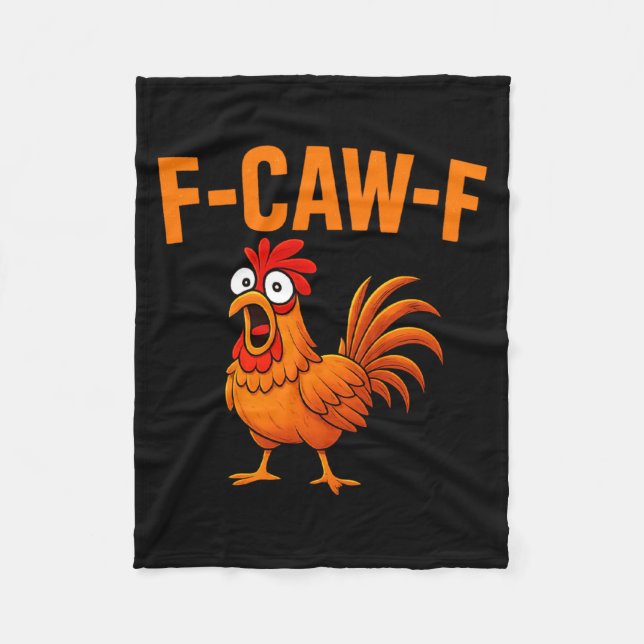 Couverture Polaire F Caw F Funny Chicken Humor F Caw F Quote Rooster  (Devant)