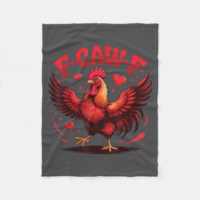 Couverture Polaire F-caw-f Funny Chicken Humor F-caw-f Quote Valentin (Devant)