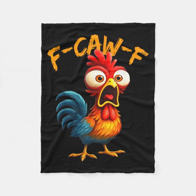 Couverture Polaire F-caw-f Funny Chicken Humor Quote Rooster Meme F-c (Devant)