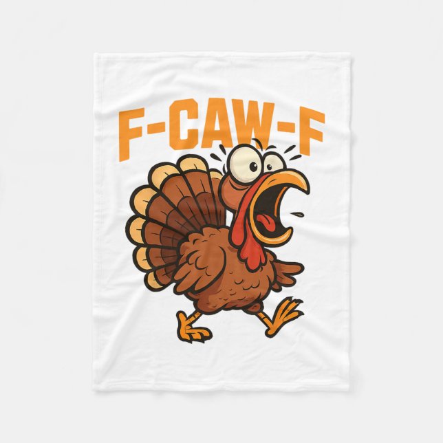 Couverture Polaire F-caw-f Funny Chicken Humor Quote Rooster Meme Tur (Devant)