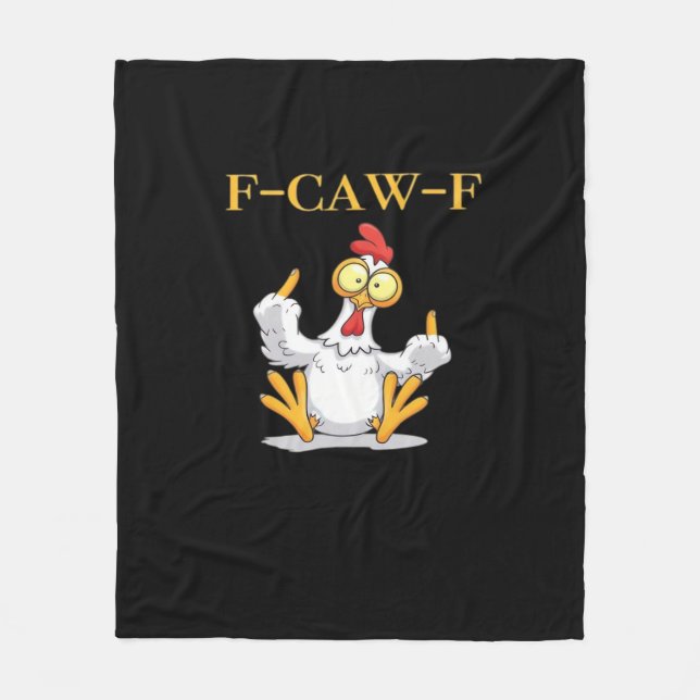 Couverture Polaire F-Caw-F Funny Chicken Retro Classic (Devant)