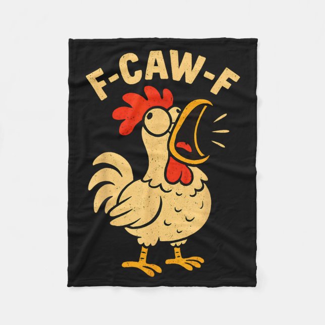 Couverture Polaire F Caw F Funny Chicken Rooster Men Women  (Devant)
