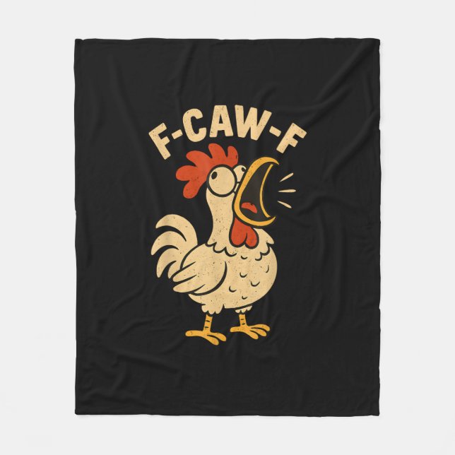 Couverture Polaire F Caw F Funny Chicken Rooster Men Women (Devant)
