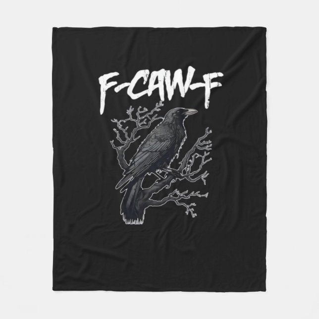 Couverture Polaire F-Caw-F Funny Crow Minimal Clean (Devant)