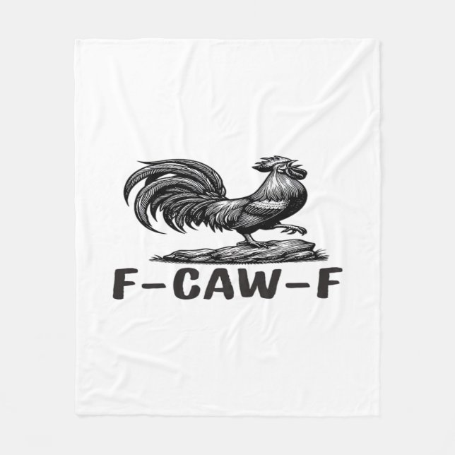 Couverture Polaire F-Caw-F Funny Wordplay Quote Sticker (Devant)