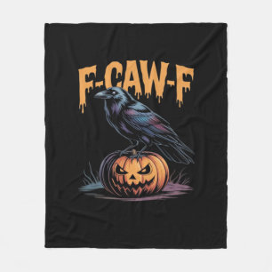 Couverture Polaire F-Caw-F Halloween Corbeau Jack-O-Lantern Saisons S