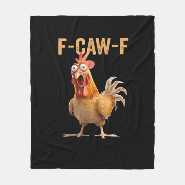 Couverture Polaire F Caw F Humour de poulet drôle Mème de coq Classiq (Devant)