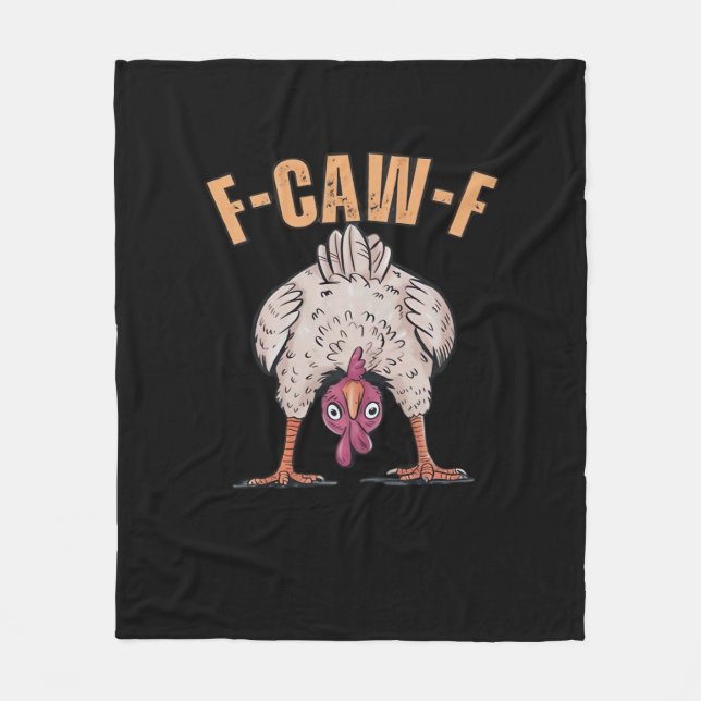 Couverture Polaire F Caw F Poulet Drôle Classique Style Rétro Cool (Devant)