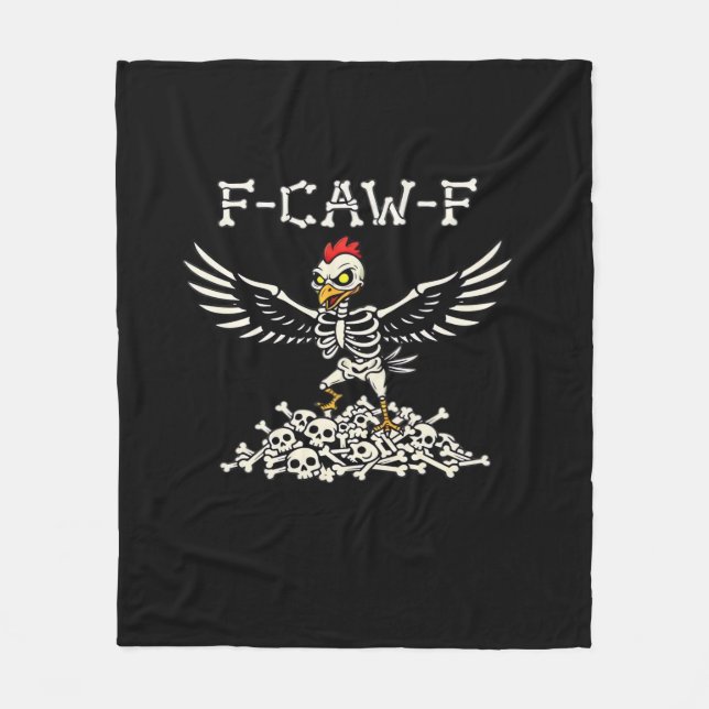 Couverture Polaire F Caw F Poulet Drôle Halloween Cool Style Unique (Devant)