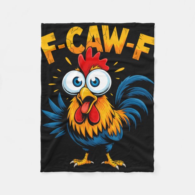 Couverture Polaire F-caw-f poulet Fcawf coq mème drôle  (Devant)