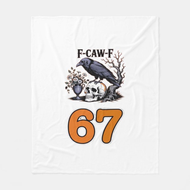 Couverture Polaire F-Caw-F Poulet Halloween Classique (Devant)